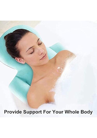 Pembe Banyo Kaynağı Su Geçirmez Kaymaz Spa Banyo Pedi Tam Vücut Küvet Minderi Banyo Yastığı M