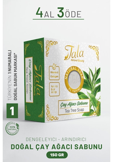 Tala Çay Ağacı Sabunu Arındırıcı Ve Sebum Dengeleyici Yağlı Ciltler İçin Doğal Sabun 150 Gr 8682750473703 Çay Ağacı