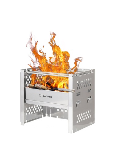 Tomshoo-dış Mekan Paslanmaz Çelik Izgara Ayarlanabilir Soba,y25384-t Gümüş