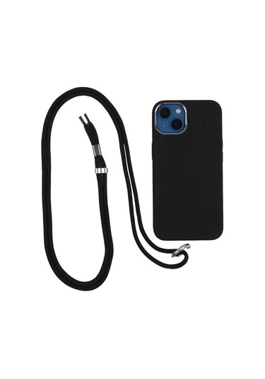 Noktaks - Cep Telefonu Kumaş Halat İp 140 Cm - Siyah T23938