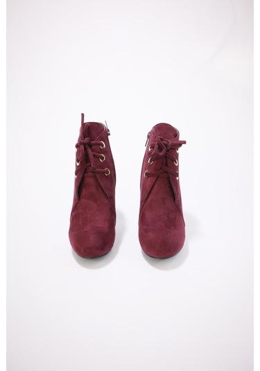 Kadın Nubuk Uzun Topuklu Ayakkabı Bordo