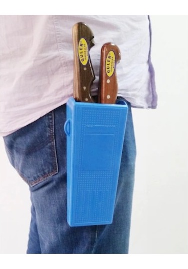 Plastik Bıçak Kütüğü 4 Lü Kasap Kütük Kurban Kütüklük 22x9x5cm Siyah