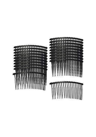 Suntek 20x Gelin Saç Tarak Klip Kadın Kızlar Için Siyah