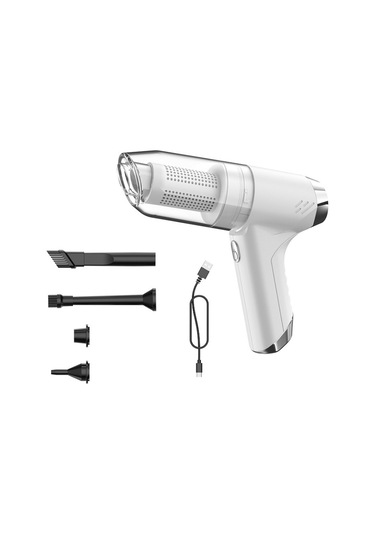 CBTxGlobal Suıtu St-6671 Kablosuz Araç Süpürgesi Küçük El Üfleme ve Emme Çift Kullanımlı Beyaz