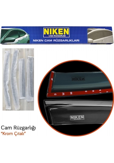 Replax Renault Kangoo 2013 Sonrası Kromlu Cam Rüzgarlığı 2li