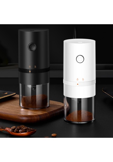 Xindoker Usb Şarjlı Seramik Öğütücü, 6 Seviye Ayar, Dışarıda Kullanıma Uygun, Otomatik Durma Fonksiyonu, Siyah Ev Tipi Kahve Fıstığı Değirmeni Siyah