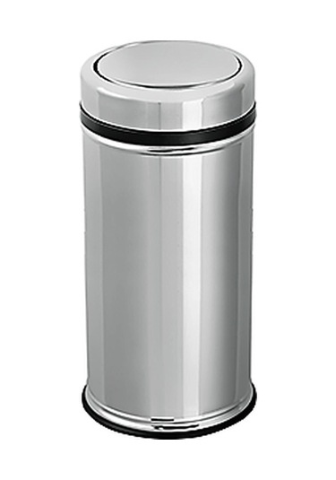 Omnisoft FLS FT496 Pratik Kapaklı Paslanmaz Çöp Kovası 11 Lt Krom