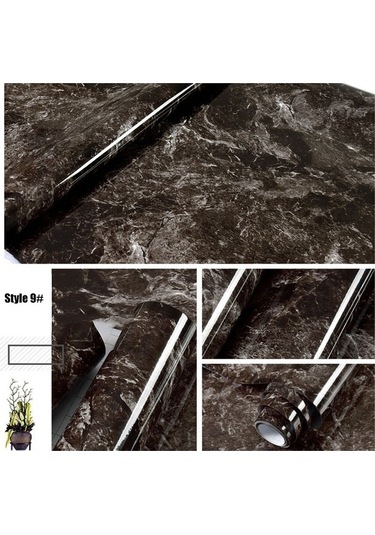 Opulentliving Ekonomik Çevre Dostu Pvc Mermer Desenli Duvar Kağıdı - 3m, 9 Desen, Kendinden Yapışkanlı