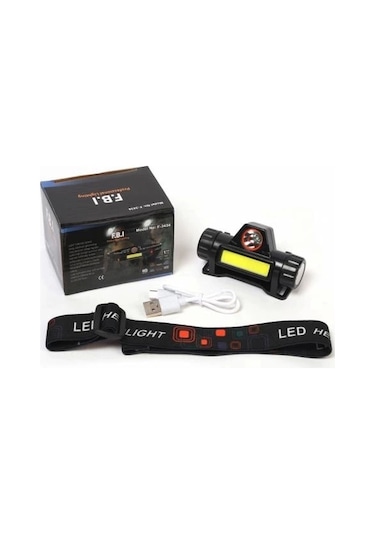 F-3434 Şarjlı Mıknatıslı Kafa Feneri - Çok Renkli