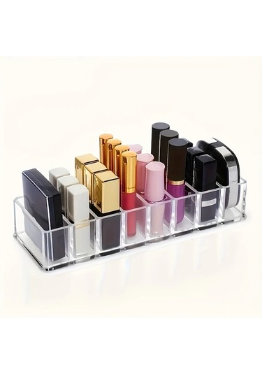 Xuweiwei Transparan Tezgah Üstü Plastik Hafif Makyaj Organizatörü Saklama Standı Şeffaf