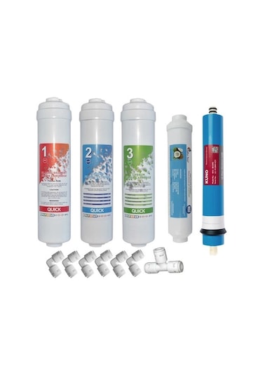 Sulook Ihlas Aura Cebilon Plus Uyumlu Su Arıtma Cihazı 12 Inç Inline 5'li Membranlı Filtre Seti