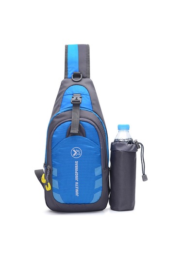 Mavi Bel Çantası Açık Hava Eğlence Sporları Erkek Göğüs Çantası Çok İşlevli Omuz Postacı Çantası Seyahat Su Geçirmez Naylon Mavi