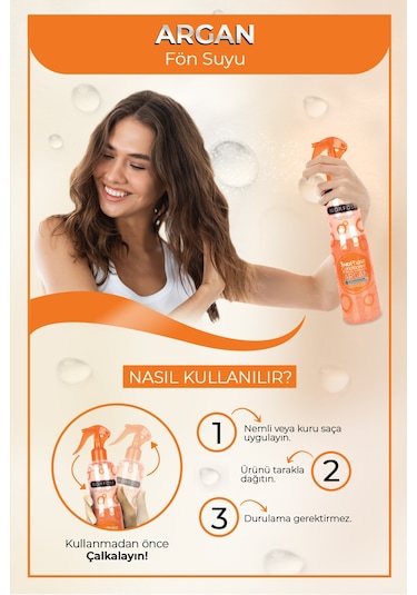 Morfose Argan İçeren Çift Fazlı Sprey Fön Suyu 400 ML