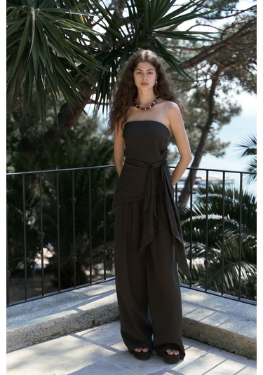 Mila Kahve Bluz Pantolon Takım Kahve