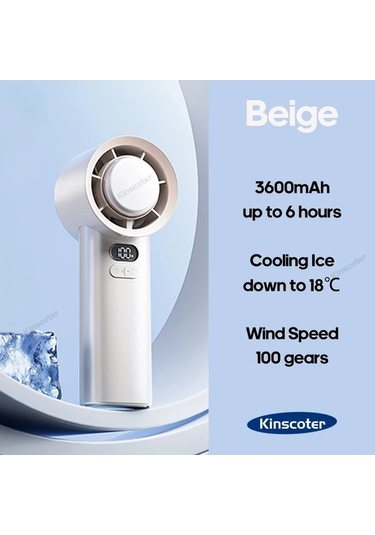 Trendooze Taşınabilir Mini Beyaz El Turbo Fan 100 Rüzgar Hızı Ayarlanabilir Beyaz
