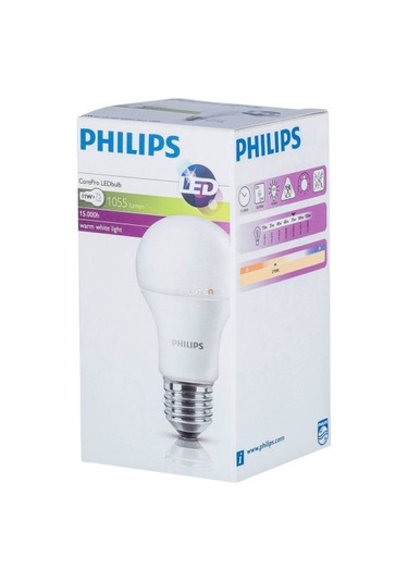 Philips 8.5W 60W Eş Değer Led Ampul Dim Edilebilir 2700K Sarı 10 Adet-8.5W 60W