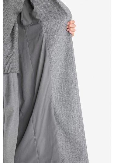 Defacto Regular Fit Düğmeli Kaşe Uzun Kaban F1215ax25wnar229 Antrasit-ar229