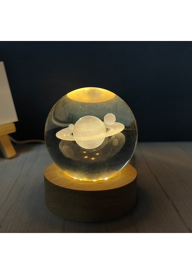 Novahub Kazınmış Kristal Küre Gece Lambası, Yaratıcı Doğum Günü Sevgililer Günü Evren Gece Lambası Usb Gece Lambası Süsü, Unutulmaz Hediye Diğer