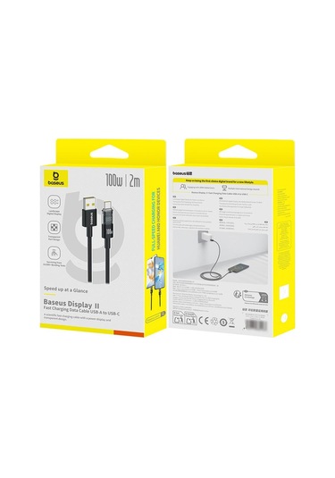 Baseus Display 00100w Usb-a - Type-c Hızlı Şarj Kablosu, Uzunluk:2m 001