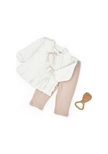 Babycosy Organik 2li Takım Ekru - Taş-12754 Ekru