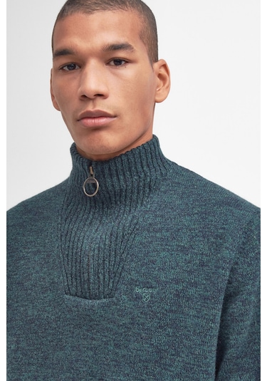 Barbour Essential Lambswool Half Zip Kazak Gn95 Seaweed Gn95 Seaweed