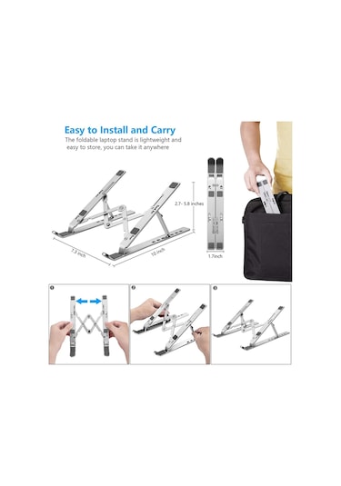 Cbtx Dizüstü Bilgisayar Tutucu Yükseltici Bilgisayar Standı Ayarlanabilir Alüminyum Katlanabilir Taşınabilir Dizüstü Bilgisayar Standı
