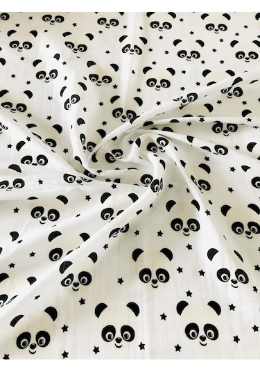 Panda 110X110 Cm Çok Amaçlı Müslin Örtü Çok Renkli