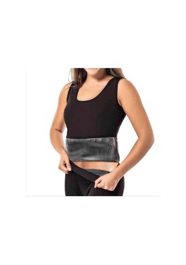 Kadın Siyah Sauna Termal Tayt Atlet Takımı Siyah