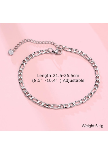 Mprainbow Paslanmaz Çelik Erkek Halhal - Çift Zincirli Erkek Bilekliği, Hediye Seçeneğialtın-renk Altın-renk