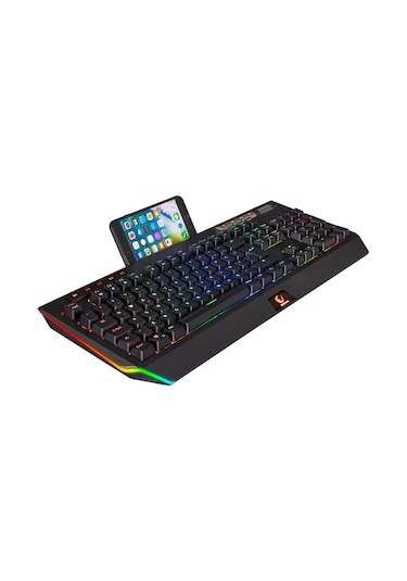 Rampage KB-R105 EXHERO Usb Kablolu RGB Ledli Outemu Blue Switch 5 Makro Tuşlu Gaming Q Klavye
