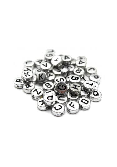 Harf Boncuk Elips Gümüş 6 Mm 250 Gr