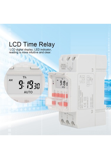 Vkemall 7 Günlük Programlanabilir Lcd Zamanlayıcı, 30a 100-130v Ac, 16 Açma/kapama, Cr2450 Pil İle Dın Ray Montajlı Zaman Kontrolü Anahtarı