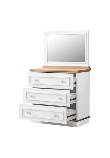 Genç Odası, Marmaris 3 Kapaklı Dolap, Yavrulu Sedir Karyola, Şifonyer Beyaz