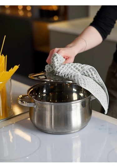 Tessolo Home Mutfak Havlusu Seti 3 Parça 40x60 Havlu 387728928 Gri