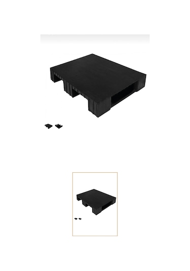 Pe 80 X 60 X 15 Cm Siyah Üzeri Kapalı Plastik Palet
