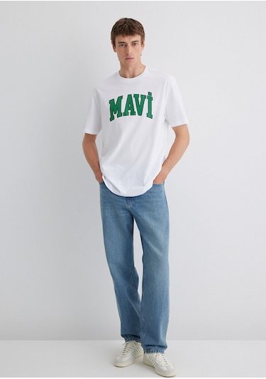 Mavi - Mavi Logo Baskılı Beyaz Tişört 0611711-620 Beyaz