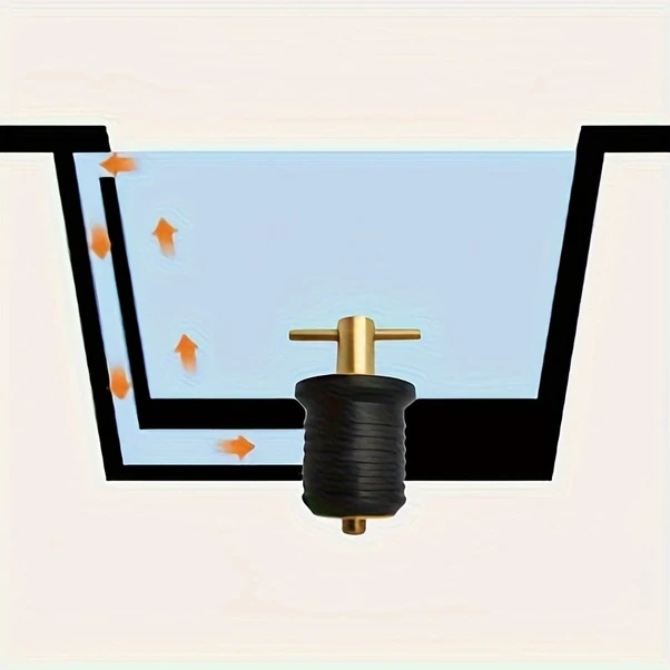 Willowhaven Pirinç 23mm Tekne Su Tıkacı T Tutamaklı Dek Kapama Sıkıştırmalı