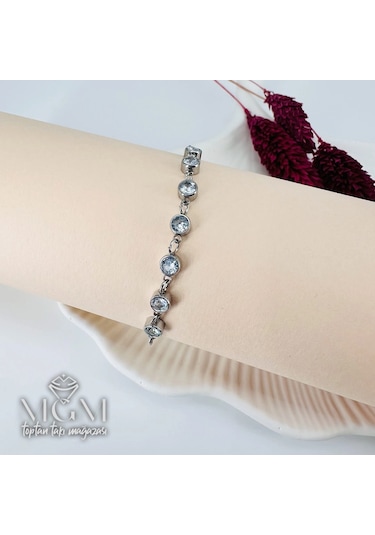 Rodyum Çelik Bileklikler 16+5 Cm Uzatma Payı - Kbl0139 Çok Renkli