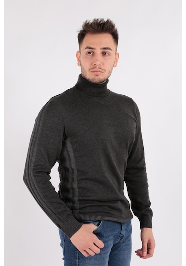 Cazador 3070-fw Erkek Tam Balıkçı Kazak 23KCEEO03070-R9414 Antrasit Melanj