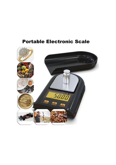 Ulzyvf Createtech Mutfak Terazisi - Hassasiyetli Elektronik Cal Avuç Ağırlık 500g/0.01g Siyah Siyah