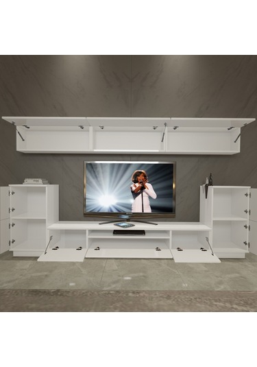 Decoraktiv Trendstyle 9s Slm Tv Ünitesi Tv Sehpası Beyaz