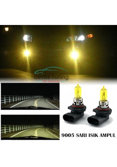 9005 Hb3 Jdm Süper Sarı Işık Far Ampul 12V