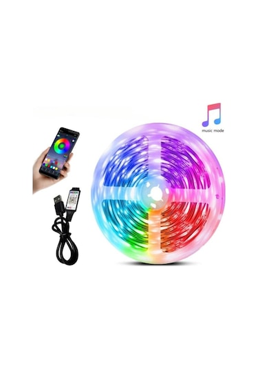 Led Şerit Işık Rgb 5050 Renk Değiştiren Işık Şeridi Akıllı Işık Şeridi 3 Tuşlu Gece Lambası Dekorasyon Led Aydınlatmalar 55090815