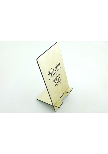 Ahşap Kişiye Özel Telefon & Tablet Tutucu