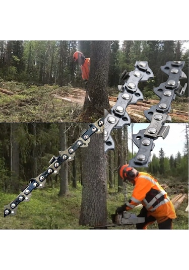 91-28 Diş Motorlu Testere Uyumlu Çelik Işıl İşlemli Sert Sementeli Zincir