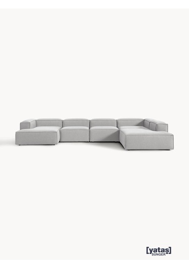 Most Mollis Pro 5 Modül Sağ Köşe Koltuk 32 Gri Keten Kumaş Yumuşa