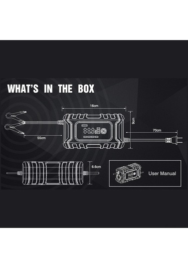 12v 6a Akıllı Motosiklet Akü Şarj Cihazı - Tam Otomatik, Taşınabilir Ve Çok Fonksiyonlu