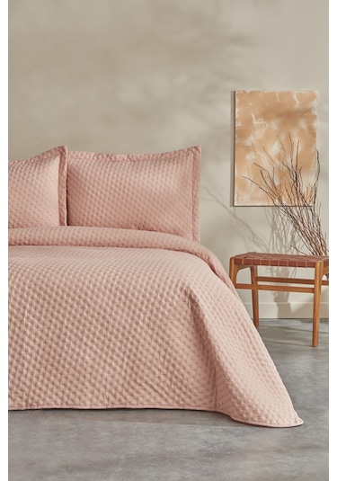 Karaca Home Breeze Soft Çift Kişilik Yatak Örtüsü Somon 200.22.14.0383