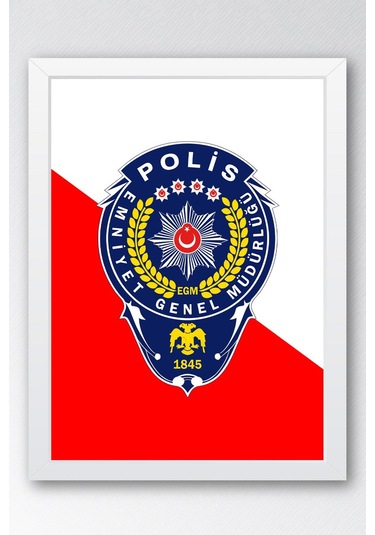 Polis Arması Logo Çerçeveli Tablo