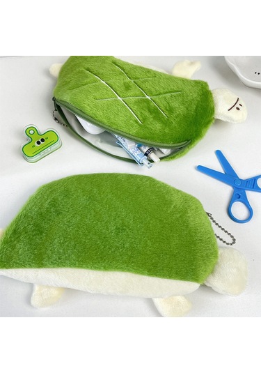 Sınır Ötesi Yaratıcı Kaplumbağa Kalem Çantası Kulaklık Çantası Karikatür Hayvan Sevimli Çocuk Kırtasiye Peluş Çanta Saklama Çantası Kalem Çantası Kaplumbağa Kalem Kutusu Çok Renkli